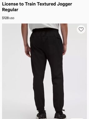 Lululemom License to Train Jogger - Black